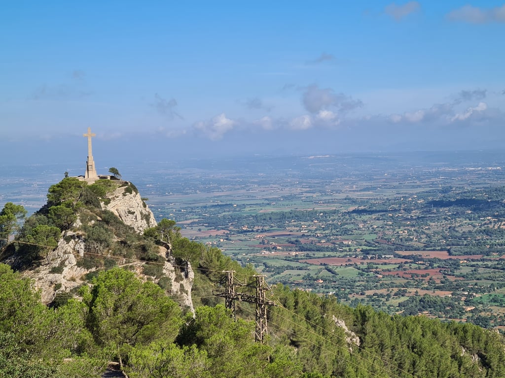 The climb to the Santuari de Sant Salvador hilltop sanctuary near Felanitx, Mallorca