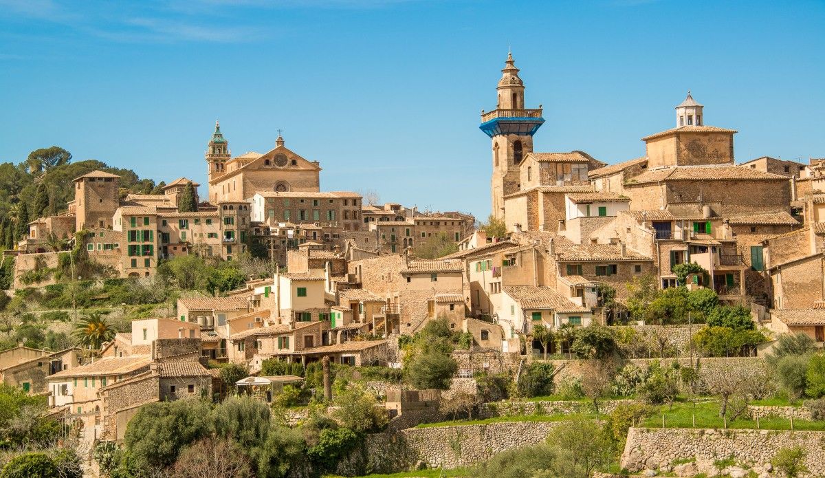 The village of Valldemossa in the Serra de Tramuntana